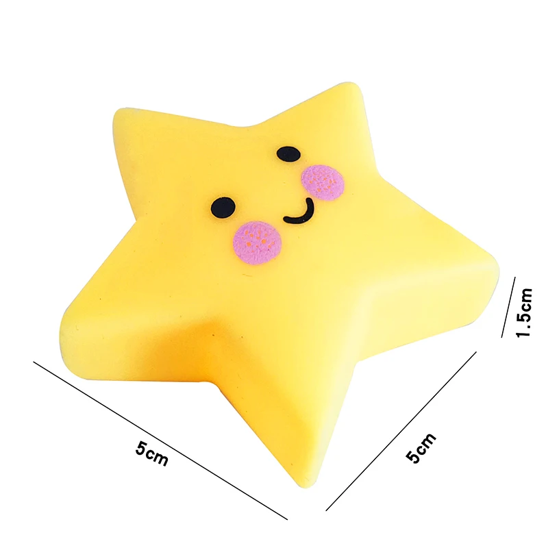 STAR 1pcs Милые звезды, луна, детские водные игрушки, мягкие желатиновые игрушки, звуковые игрушки, забавные BB Hawking, забавные гаджеты, снятие стресса - Цвет: STAR 1pcs