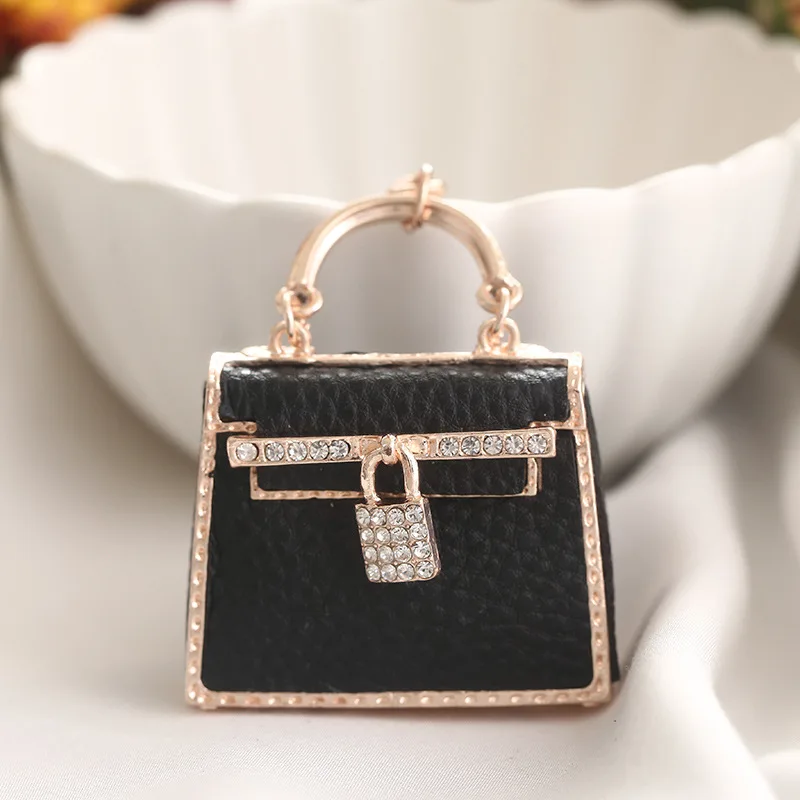 

Multi-Color Creative Lady Leather Handbag Key Chain Fashionable Charm Gift Pendant Keychain Car Bag Accessories Keyring