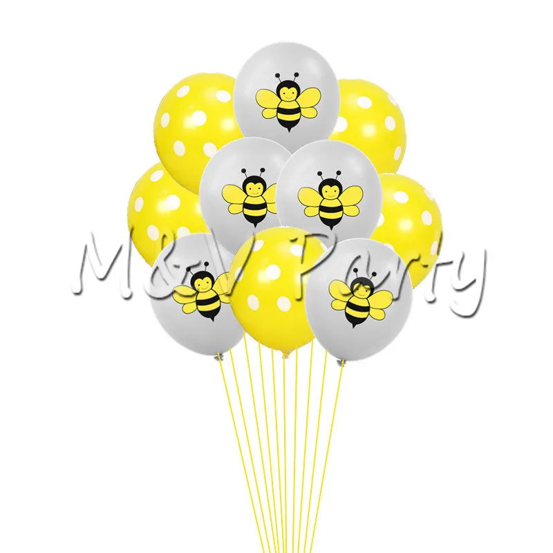 10 шт./лот 12 дюймов латексные конфетти мультфильм пчела тема вечерние Foli воздушный