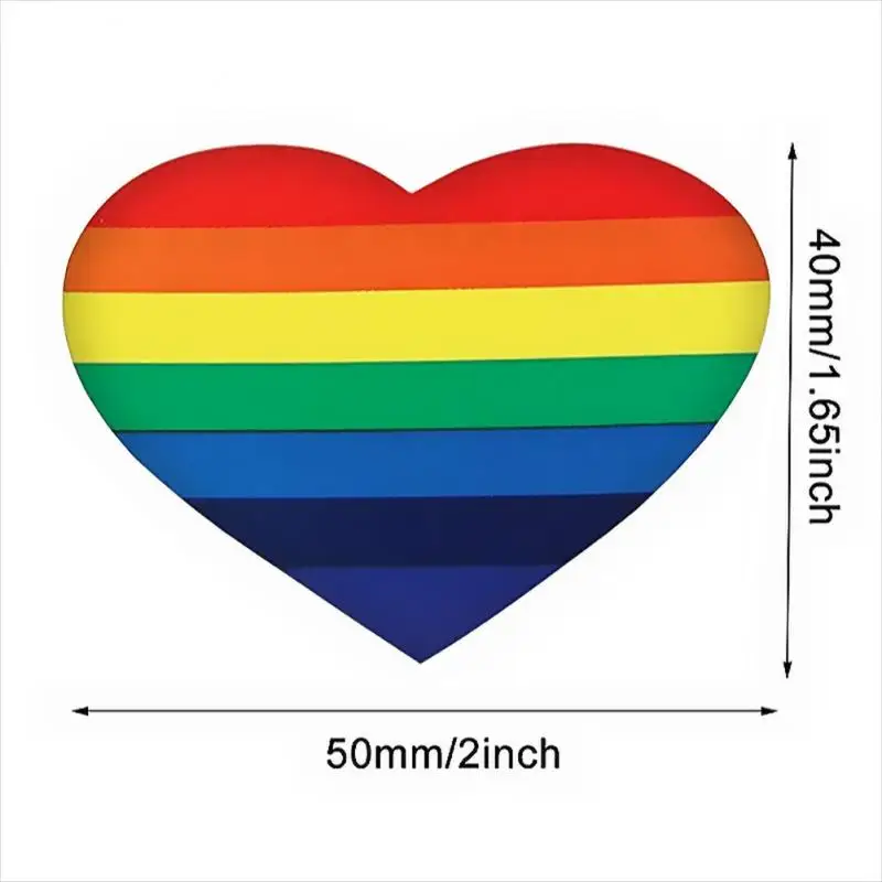 500 шт. Радуга для геев 8 цветов яркость в рулоне поддержка ЛГБТ-причин форме сердца