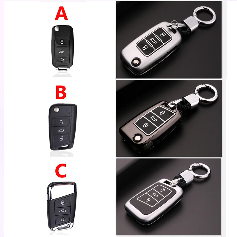 Чехол для автомобильного ключа VW Golf 6 7 mk7 Bora Jetta Polo Passat Skoda Superb Octavia A5 A7 Fabia Seat Ibiza Leon 5F
