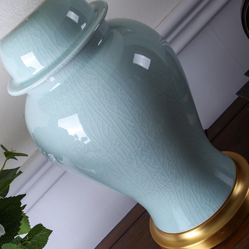 American Style Yaobian Ceramic Table Lamp for Bedroom Living Room Bedside Hotel Villa Home Decoration New Chinese | Освещение