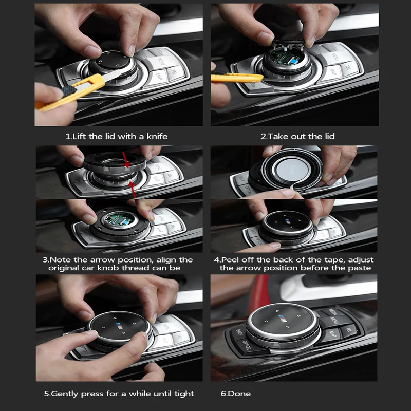 

iDrive Car Multimedia Buttons Cover Stickers for BMW X1 X3 X5 X6 F30 E90 F32 F10 F20 F01 F34 GT Z4 F15 F16 F25 E70 E71 Accessory
