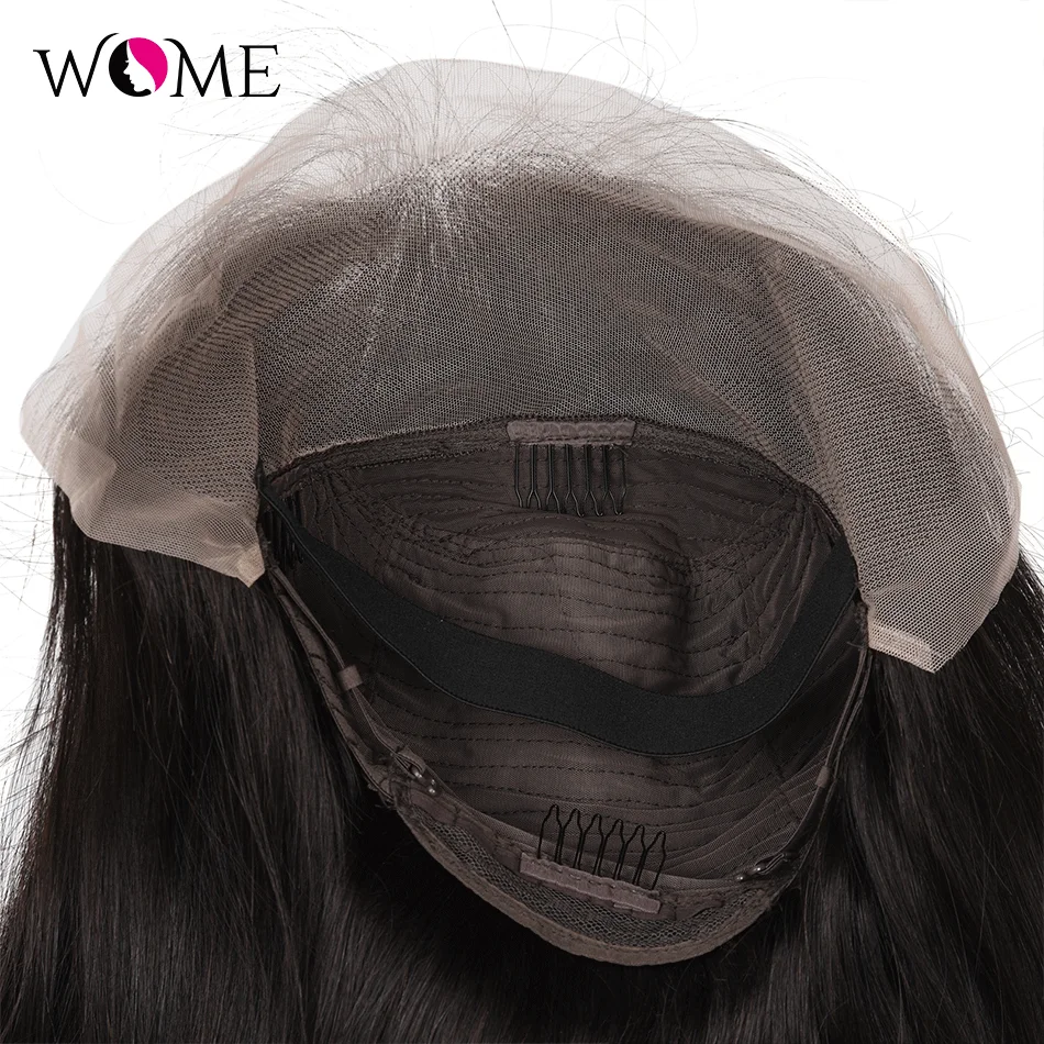 

13x4 Lace Frontal Human Hair Wigs Pre Plucked Glueless Brazilian Straight 4X4 Lace Closure Wig with Baby Hair Remy Wome