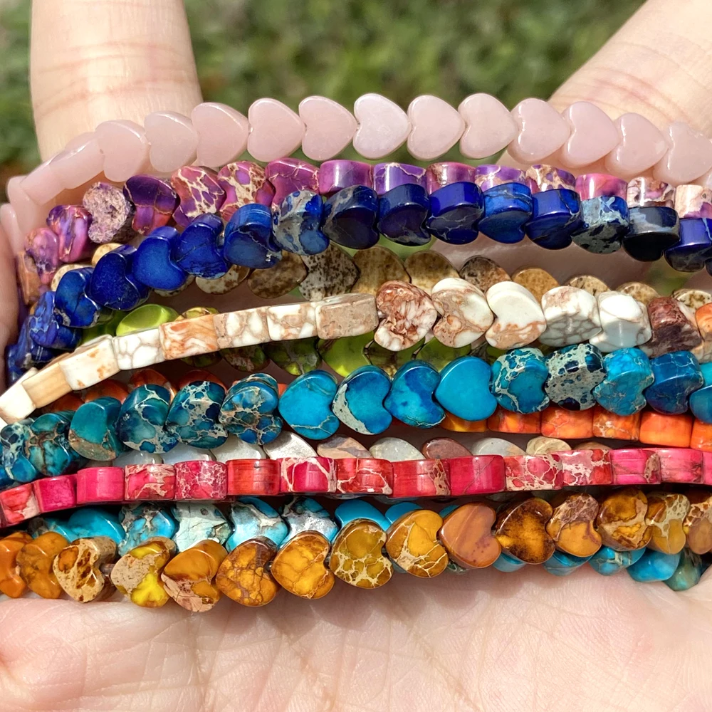 Бусины в форме сердца из опала 6 х3 мм | Украшения и аксессуары