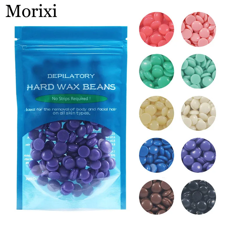 

50g Hard Wax Pellet Waxing Bikini Hair Removal Bean Depilacion Beans Painless Hair Remove Hard Wax Bead Lavender Tea BZ011