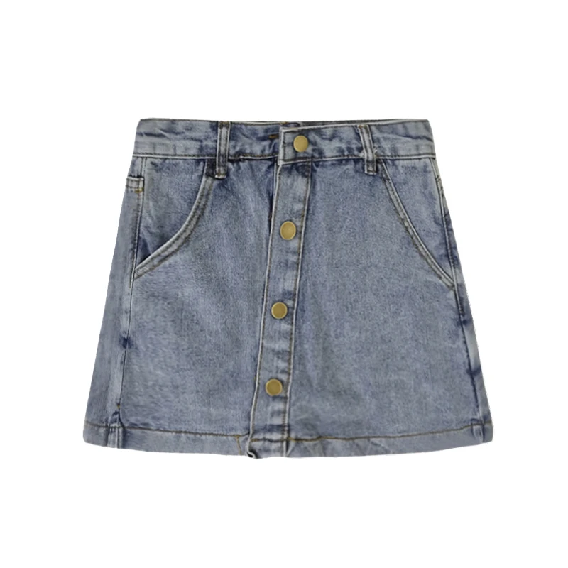 

Denim Shorts Women's Summer High Waist Women Button Jeans Short Classic Wide Leg Shorts Harajuku Denim Shorts Skirt