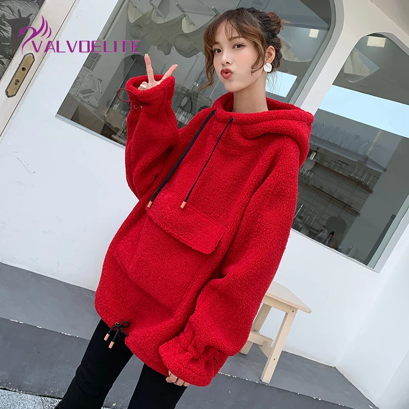 

2021 Winter New Plus Velvet Warm Ladies Hoodie Christmas Print Round Neck Top Sweatshirt Fashion All-match Pullover Long Sweater