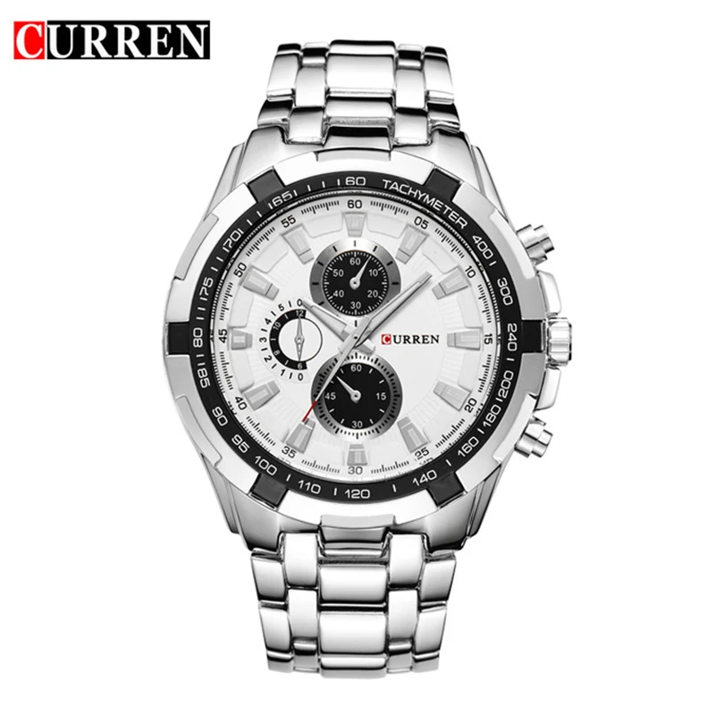 Часы наручные CURREN Мужские кварцевые брендовые Роскошные спортивные