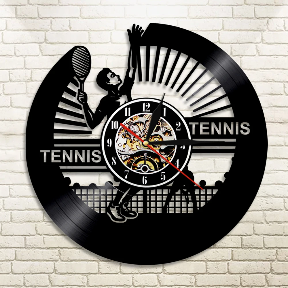 Настенные часы для тенниса винтажные спортивные домашние украшения теннисных