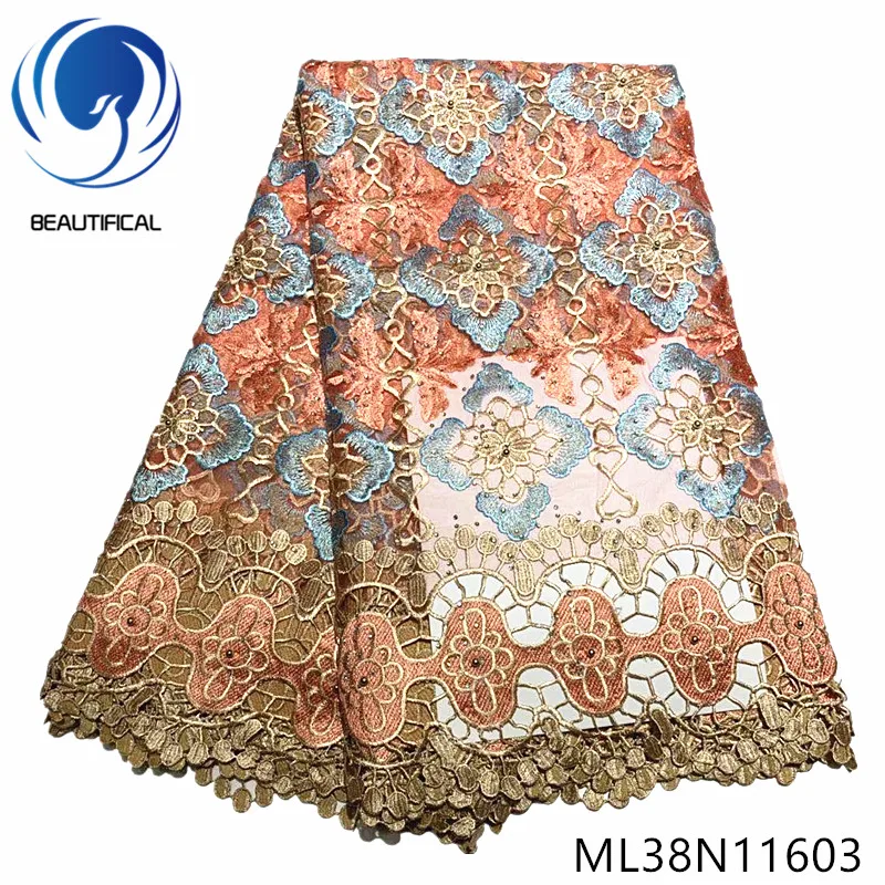 Красивые нигерийские кружевные ткани красивая вышивка сетчатые кружева
