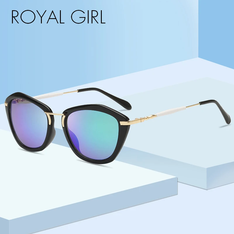 Женские Классические круглые солнцезащитные очки ROYAL GIRL винтажные брендовые в