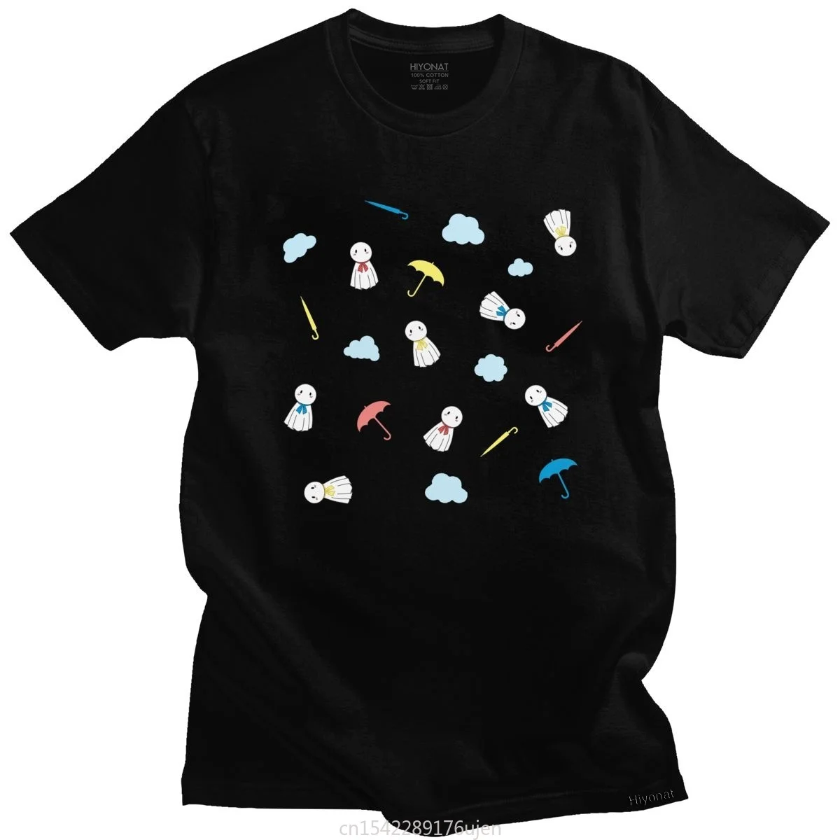 

Tenki No Ko Umbrella Tees Tops Short-Sleeve Weathering with You Nagi Rain Doll Womens T Shirt Pure Lycra Printed Tshirt Clothes