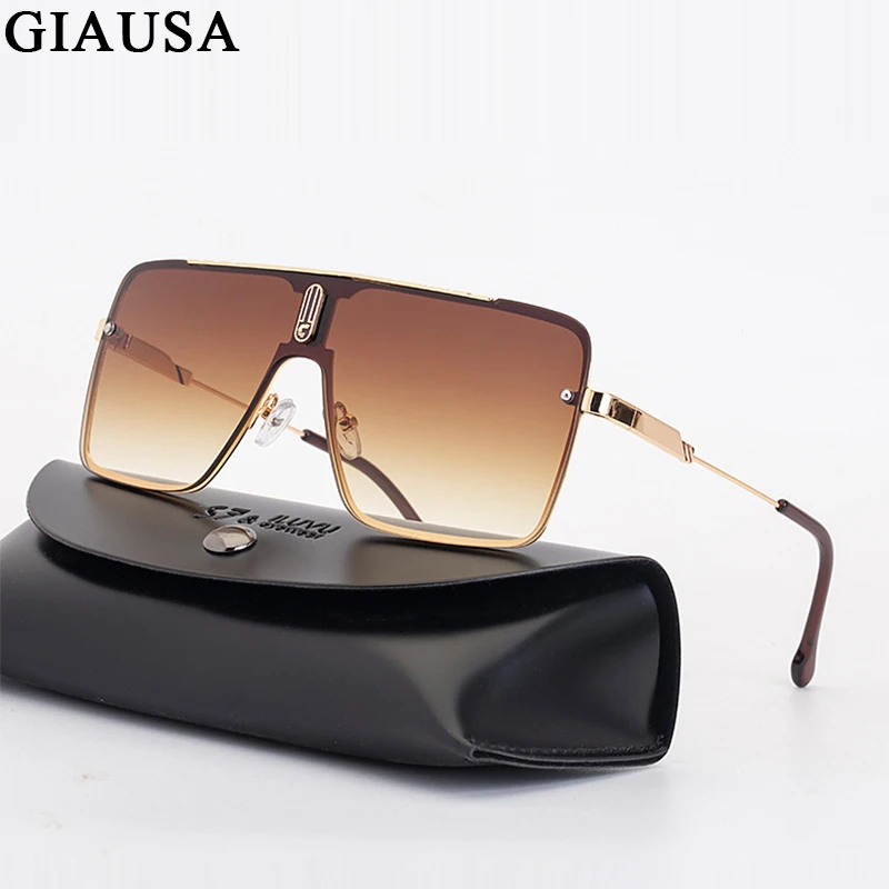 

Luxury Square Sunglasses Men 2021 Fashion Glasses Vintage Brown Rimless Sunglasses Oculos De Sol Masculino Vogue Zonnebril Heren