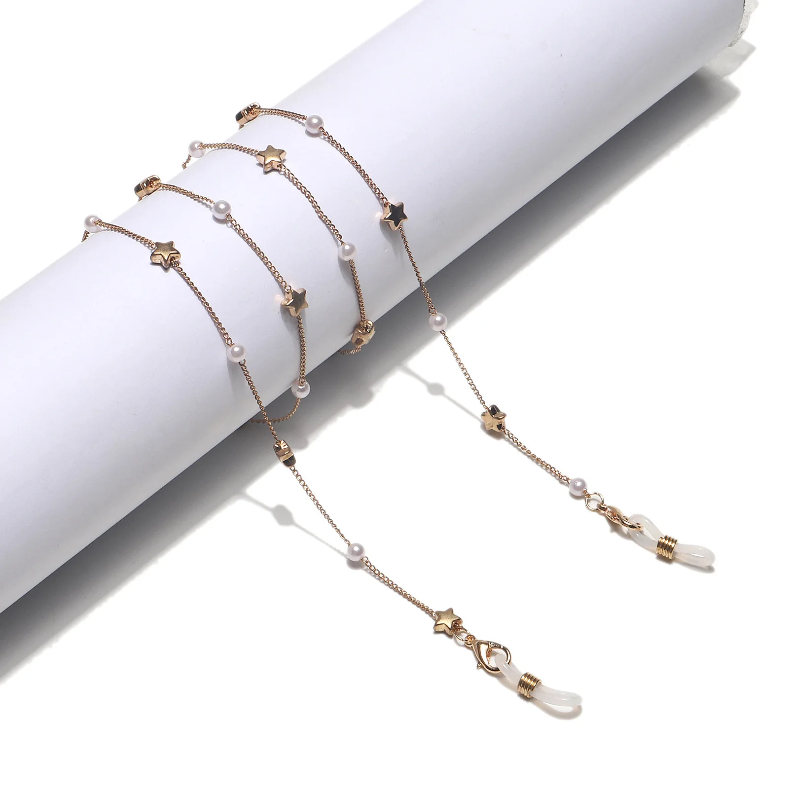 

Fashion Five-Pointed Star Glasses Neck Strap Chain Gold Eyeglasses Necklace Metal Sunglasses Cord Lanyard Mask Chain Holder