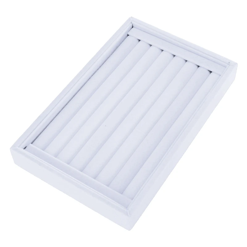 

flannel Multi-row Ring tray white
