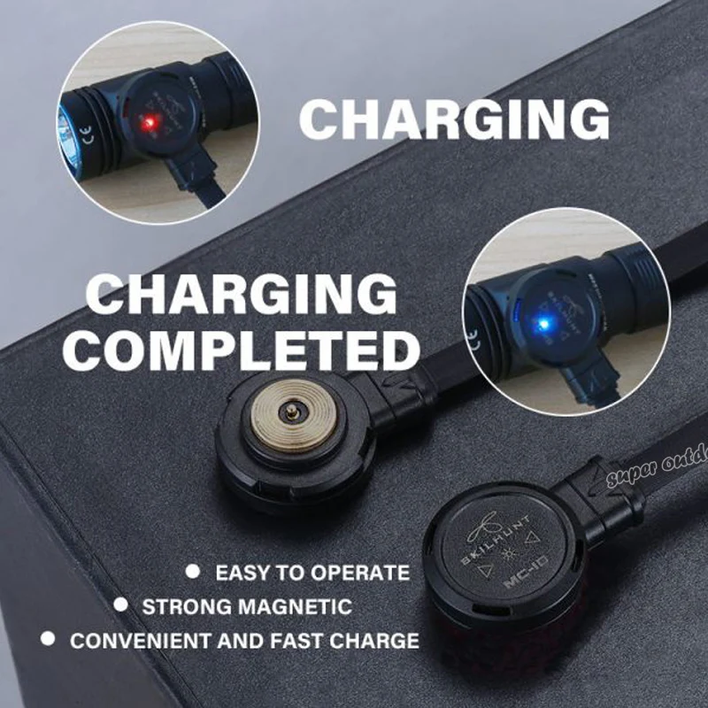 Магнитный USB-кабель для зарядки SKILHUNT MC10 MC15 1 а/1 5 А подходит H04RC M150 M200 M300 | Лампы и