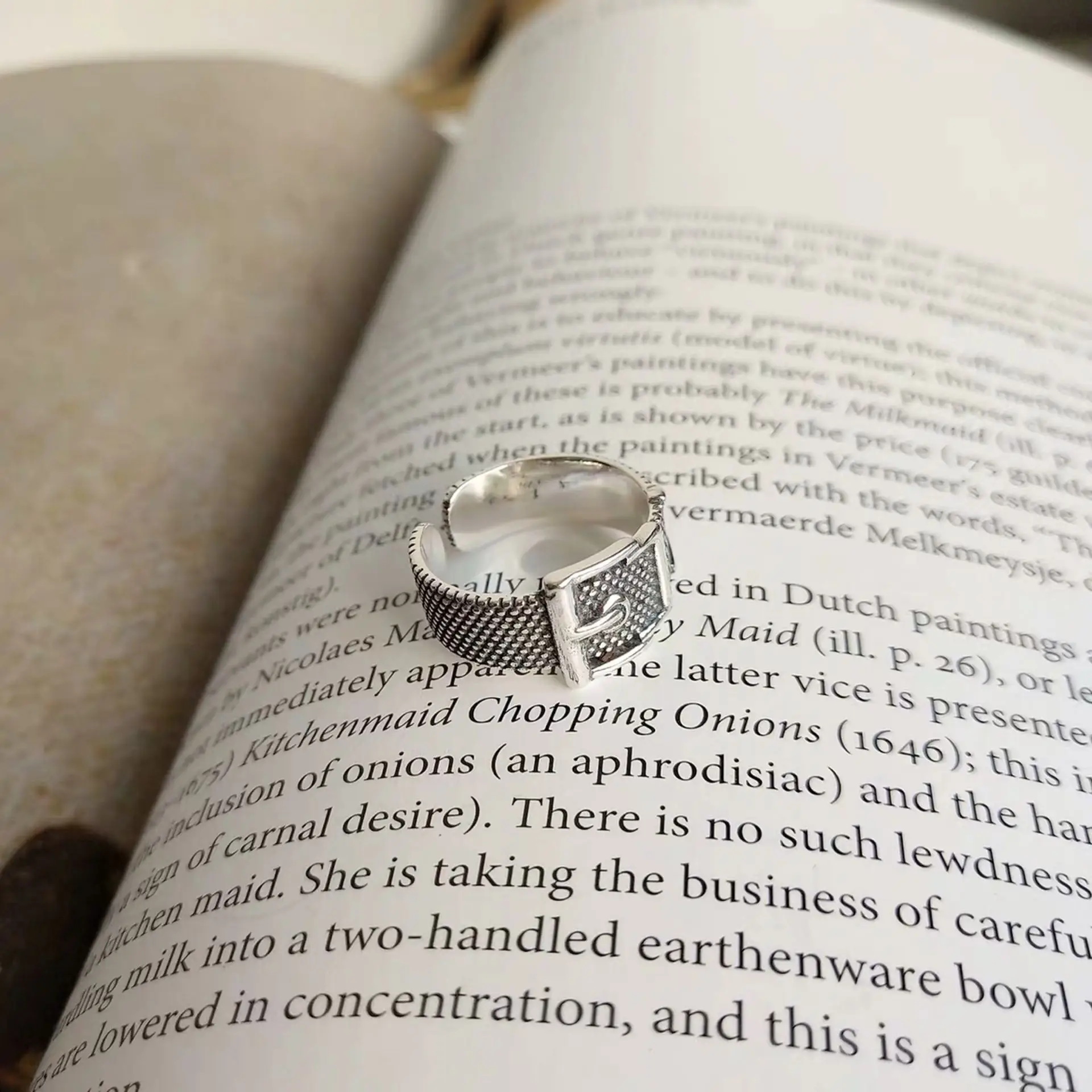 Регулируемое кольцо с пряжкой женское модное указательным пальцем в стиле ретро