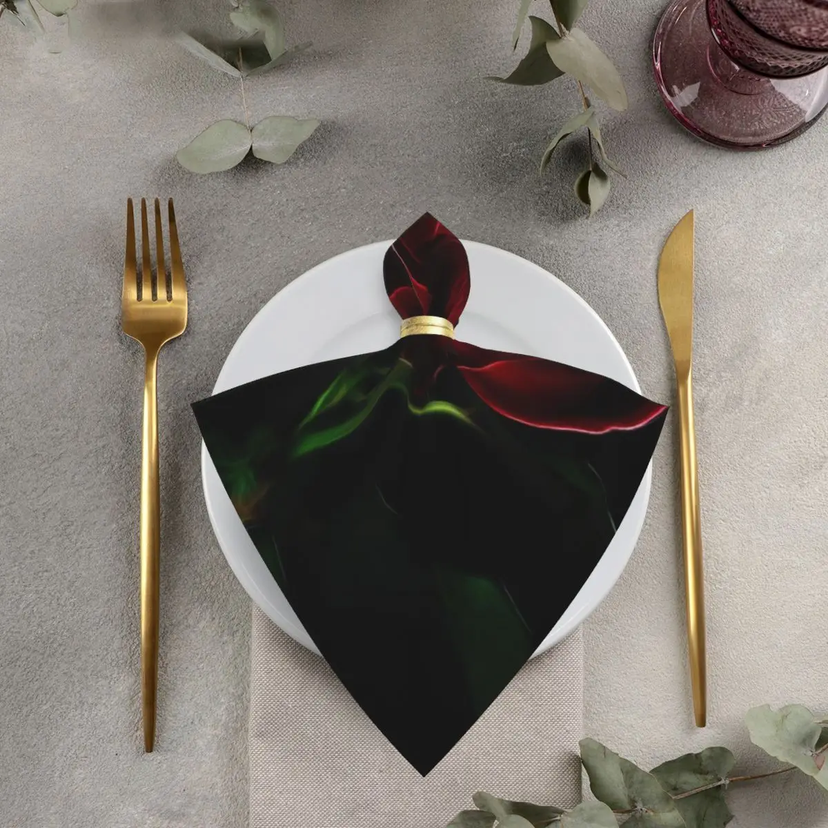 

50 см, искусственная Роза, красная Волшебная сияющая чаша, чистящая деталь для кухонной посуды, Декоративные искусственные салфетки