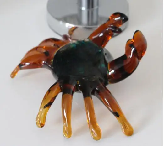 Креативная стеклянная скульптура краба домашний декор статуя современное