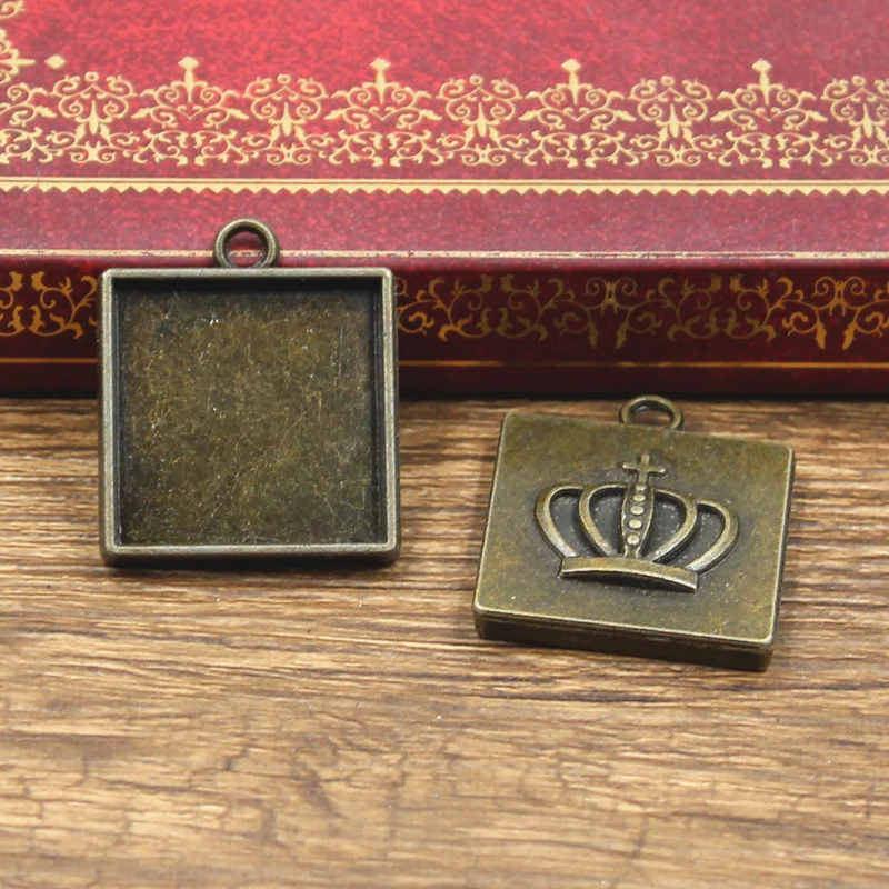 4 шт. подходит 20 мм для квадратного стеклянного кабошона основа установки горячий