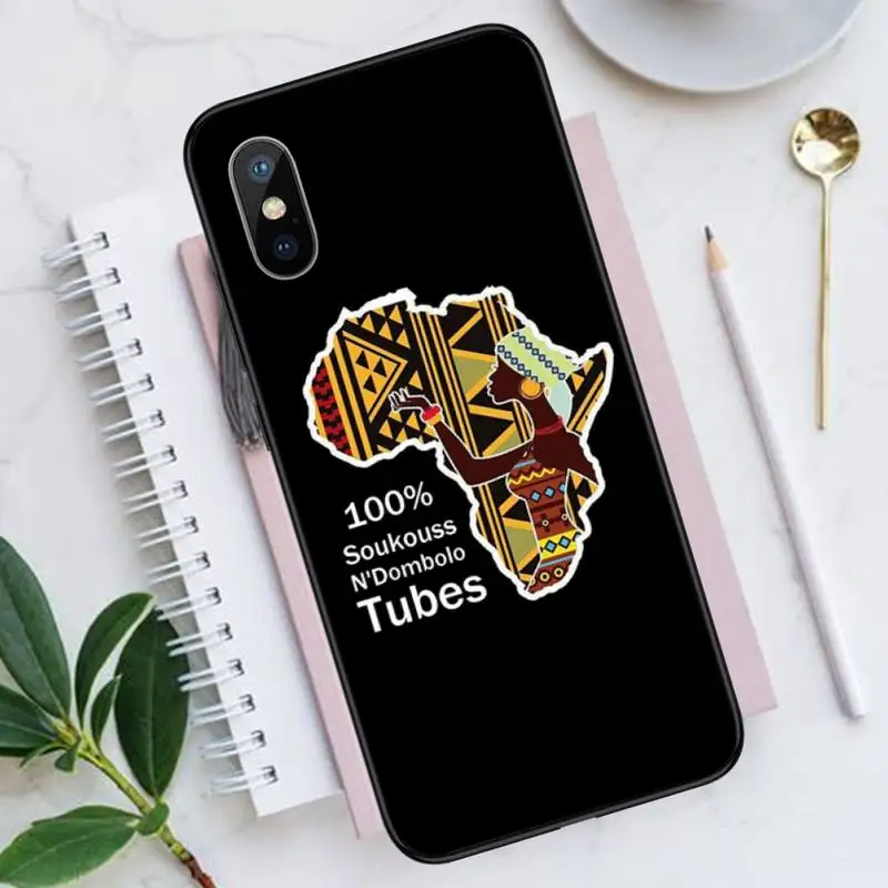 

Africa Map Geography Painted Phone Case for iPhone 11 12 pro XS MAX 8 7 6 6S Plus X 5S SE 2020 XR shell funda coque