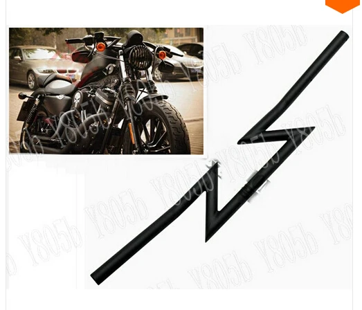 Черный мотоциклетный руль 1 дюйм 25 мм Z-бар для Kawasaki Vulcan Classic VN 400 VN500 VN800 900 1200 1500 1600