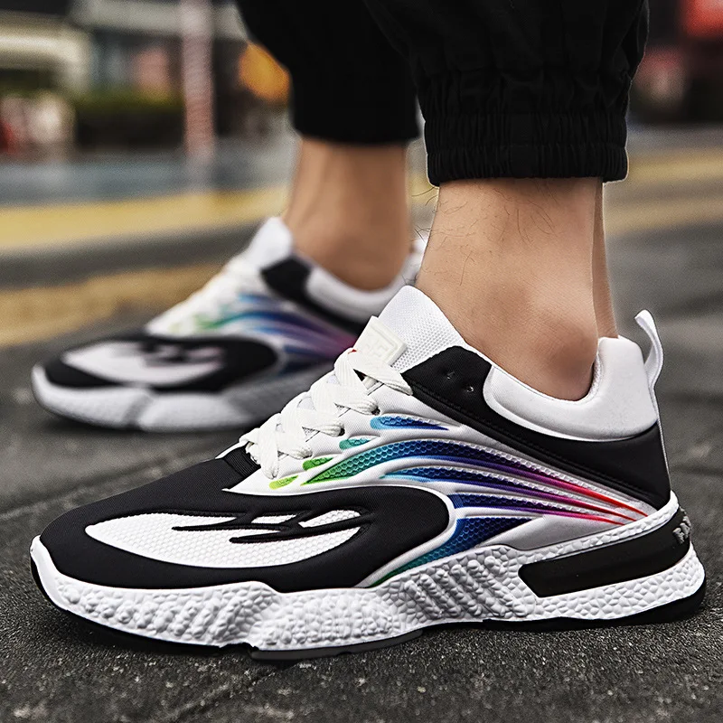 

Classic Men Running Shoes Sneakers Fashion Black Blue Orange White Breathable Comfortable Sports Trainers 39-44