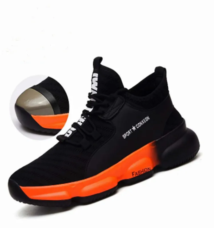 

Men's work safety shoes fashion outdoor steel toe cap anti-smashing anti-puncture sports shoes boots