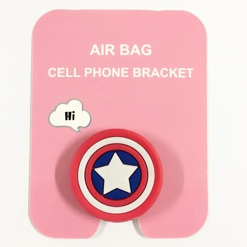 Милый круглый держатель для телефона с мультипликационным рисунком защитой от