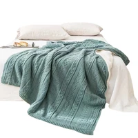 nordic winter striped fleece blanket soft warm knitted blanket home decor bedspread plush throw blankets for beds sofa