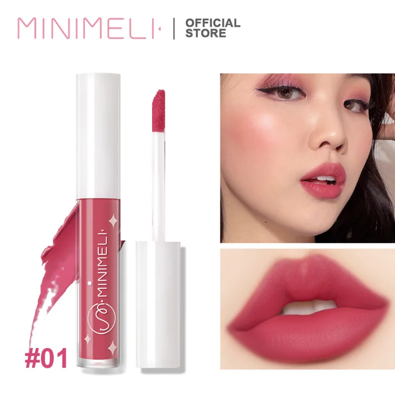 

6 Colors Matte Lip Gloss Velvet Moisturizing Lipstick Matte Non-stick Cup Does Not Fade Lip Tint Female Makeup Cosmetics TSLM2