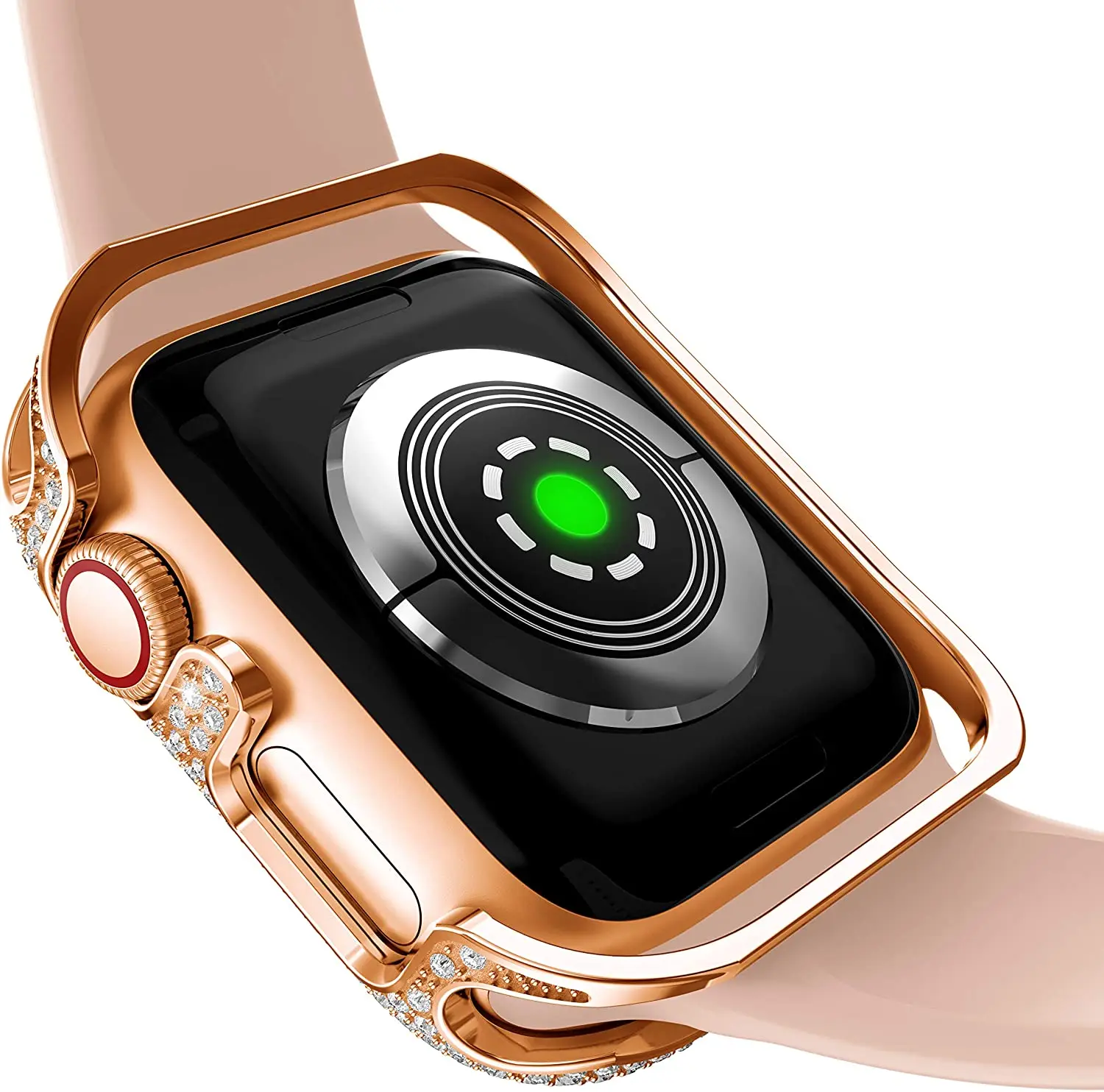 Алмазный чехол для Apple watch 44 мм 40 42 38 аксессуары роскошный блестящий защитный