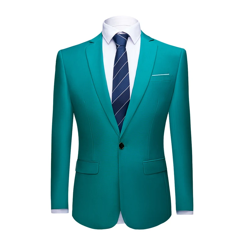 Light green Shenrun, мужской костюм, пиджак, блейзеры, деловые куртки, формальные, офисные, повседневные, облегающие, черный, зеленый, фиолетовый, розовый, желтый, для свадьбы, вечеринки, выпускного - Цвет: Light green