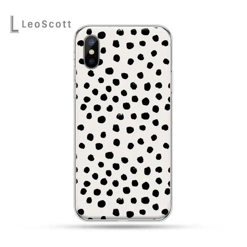 

Polka dots Art Silver Star pattern luxury protective Phone Case shell for iPhone 11 12 pro XS MAX 8 7 6 6S Plus X 5S SE 2020 XR