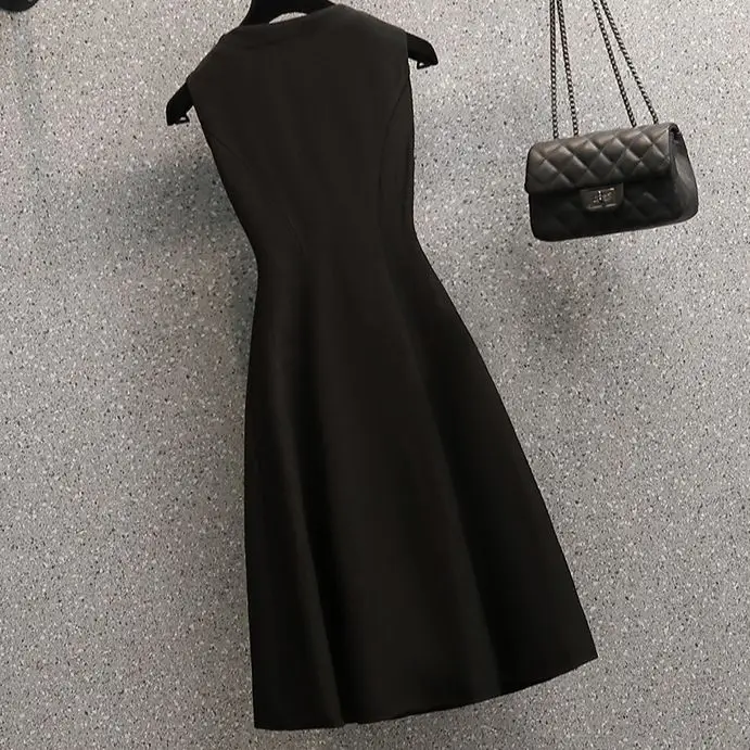 Plus Size 4XL Winter Women Office Ladies Suit Jacket Crop Top And Sleeveless Dress Two Piece Set White Black Outfit Work Clothes |