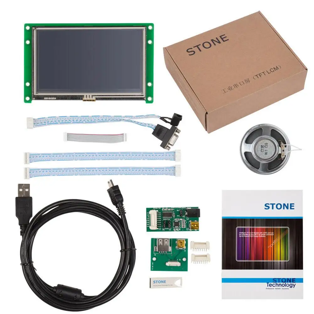 STONE Intelligent 4.3 Inch TFT LCD Display Module with Controller Board+Program+Touch Screen+RS232/RS485 Interface enlarge