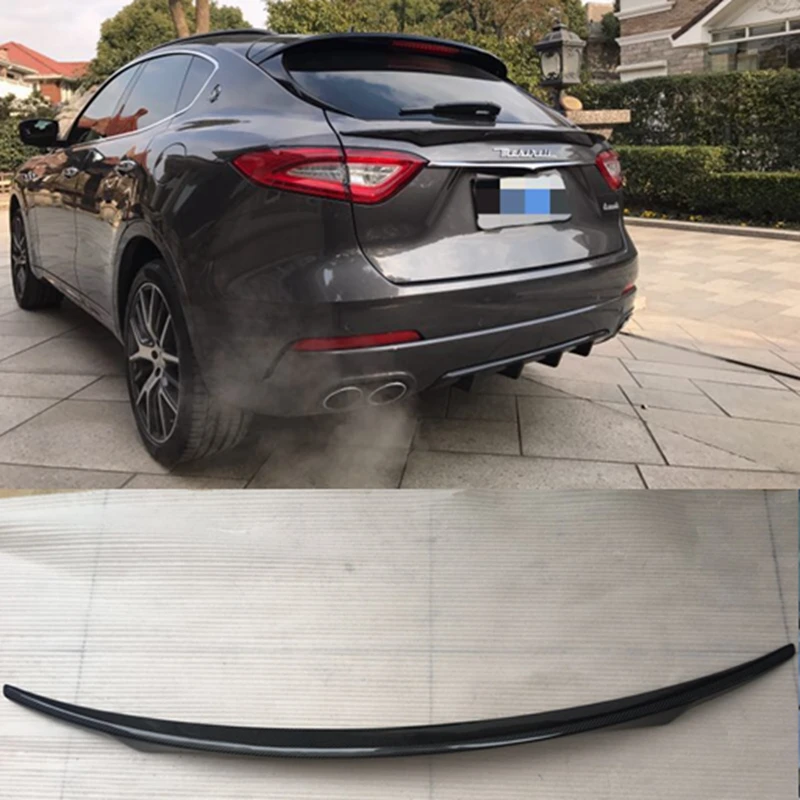 Карбоновое волокно задний спойлер Средний крыло окна для Maserati Levante S Спорт