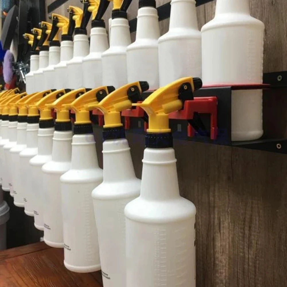 Spray Bottle Rack di stoccaggio materiale abrasivo appeso Rail Car Beauty Shop accessori Display strumenti pulizia automatica |