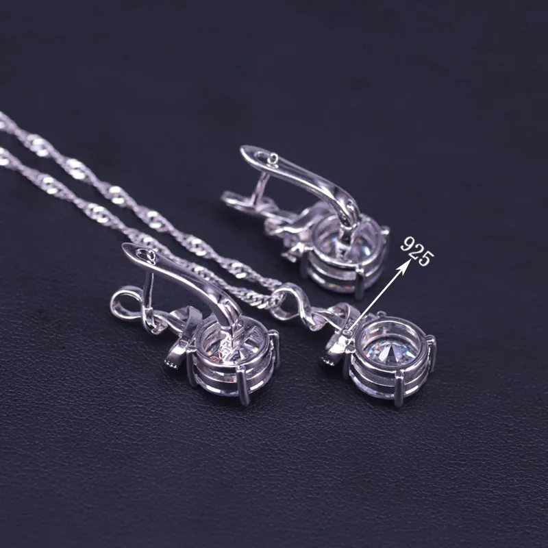 Продвижение большого круглого австрийского хрустального набора серебряного цвета ювелирных изделий для женщин - серьги кольца ожерелье браслет на.