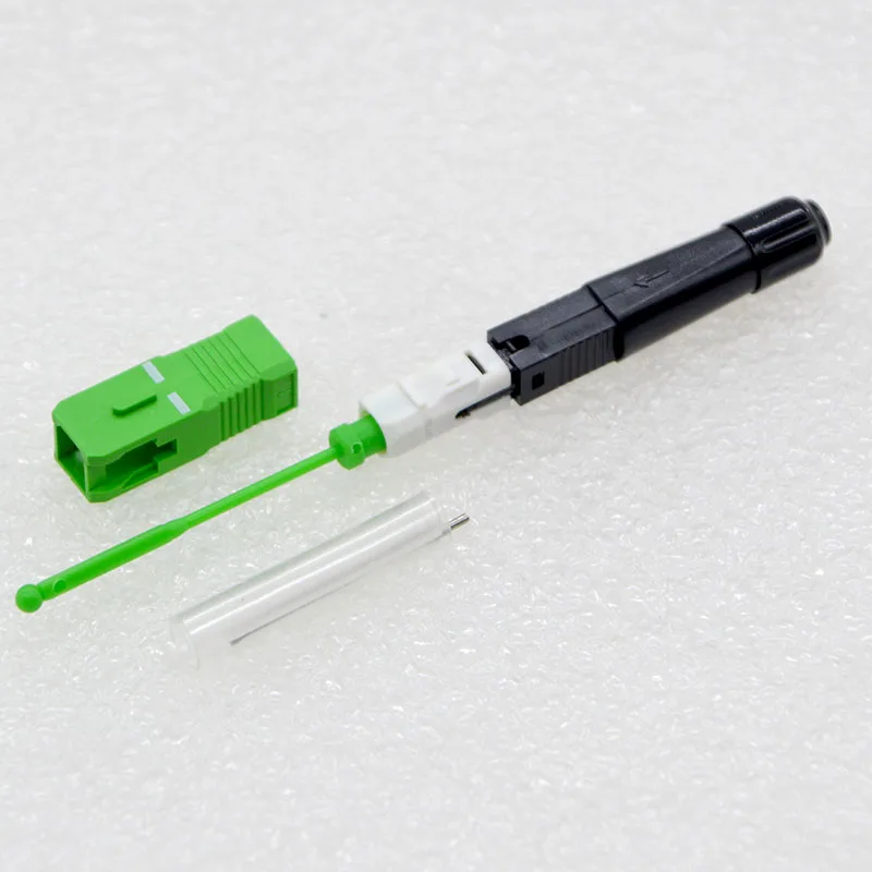 100 шт. Новый SC APC Волоконно оптический Быстрый разъем FTTH телекоммуникационный