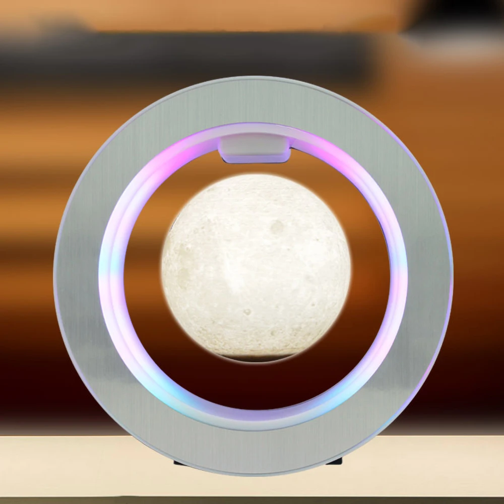 Floating Magnetic Levitation 4 Inch Moon Light Home Decoration Lighting Ornaments Birthday Gifts Christmas And Halloween Lamp