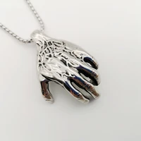 creative men body building muscle hand pendant necklace jewelry vintage 316 stainless steel muscle powerful hand necklace