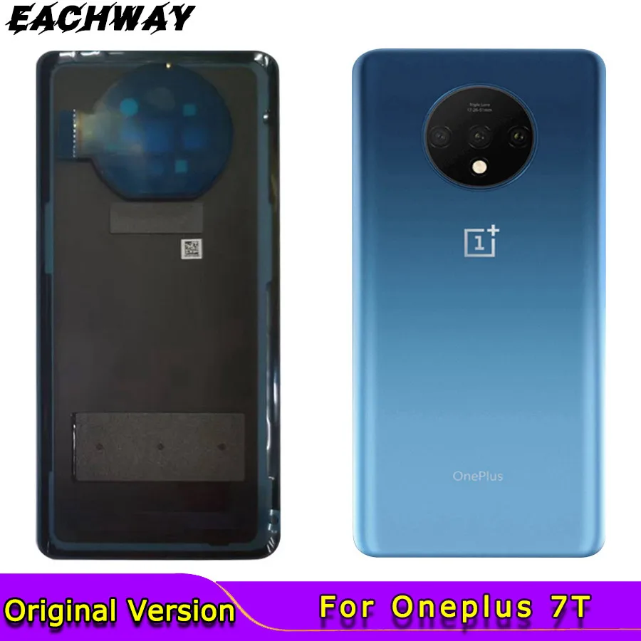 Original para Oneplus Traseira de Vidro Bateria para Oneplus 1 + 7t com Lente da Câmera Capa Habitação Substituição Traseira Porta 7t