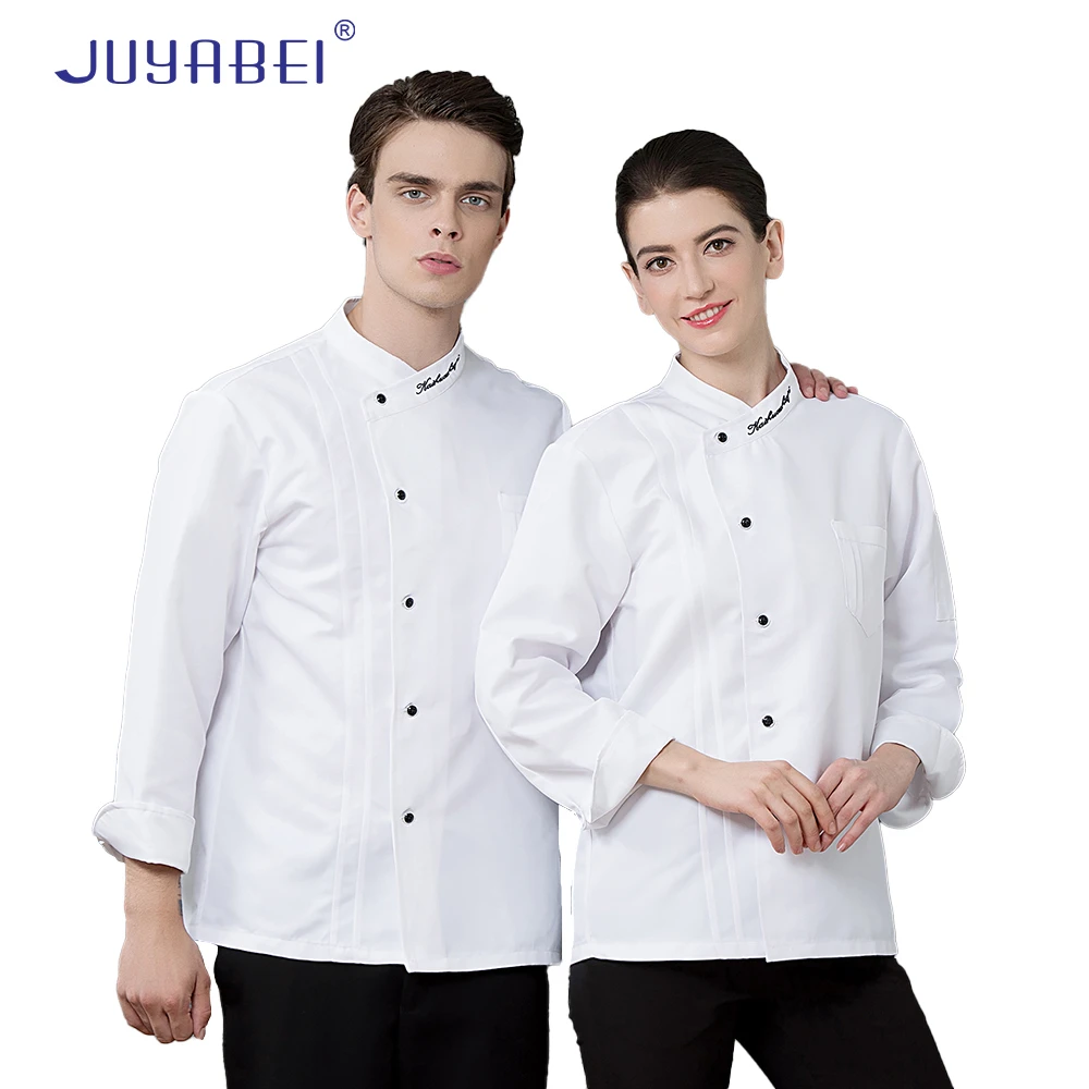 

Униформа шеф-повара с длинным рукавом для кухни, ресторана, повара, пекарни, питания, топы, шапка, фартук, кондитерская, Кулинария, рабочая од...
