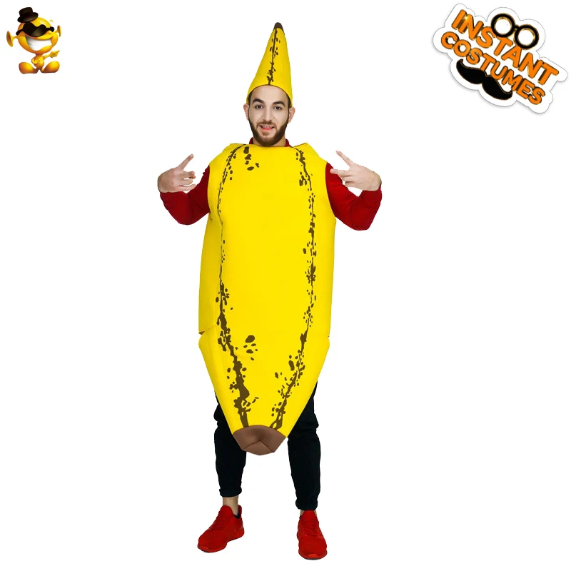 

Adult Unisex Banana Role Play Costume Unisex Stale Banana Costumes Night Party Suit Fancy Dress Purim Party Outfits
