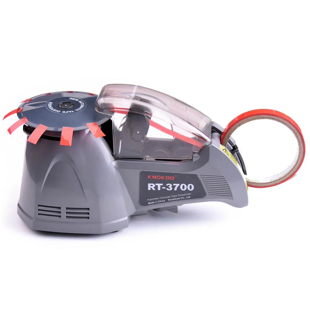 

KNOKOO Electric Tape Cutter Machine RT-3700 Automatic Tape Dispenser 5mm-999mm Cutting length 5mm-50mm Cutting width