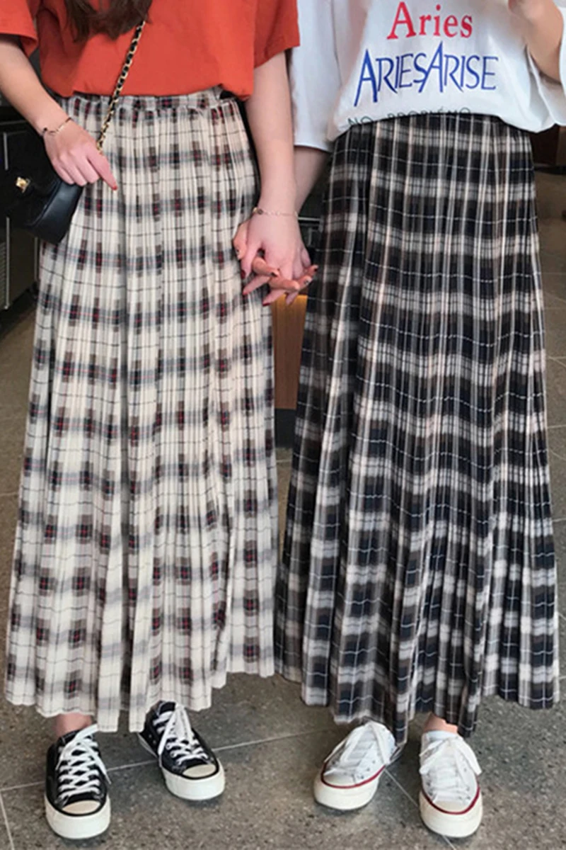Faldas Mujer Moda Harajuku юбка японская, длинные юбки для женщин Макси Faldas Mujer Moda, консервативный стиль, трапециевидная Женская юбка