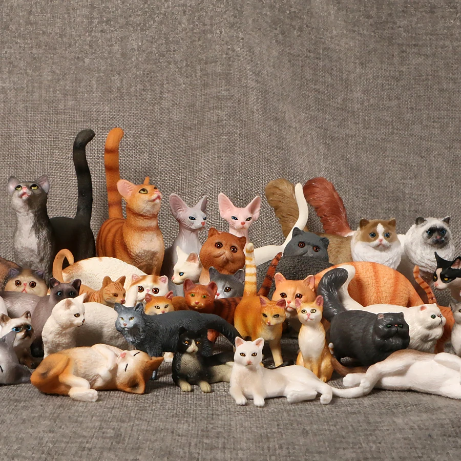 Имитация кота игрушки искусственные фигурки милые персидских кошек ПВХ модели