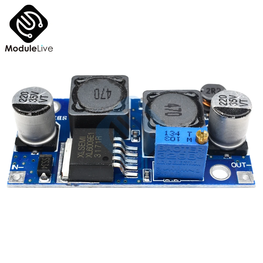 Регулируемый понижающий преобразователь с автоматическим усилением XL6009 модуль